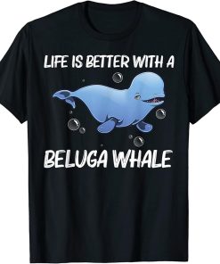 Cool Beluga Whale For Men Women Orca Whales Save The Ocean T-Shirt